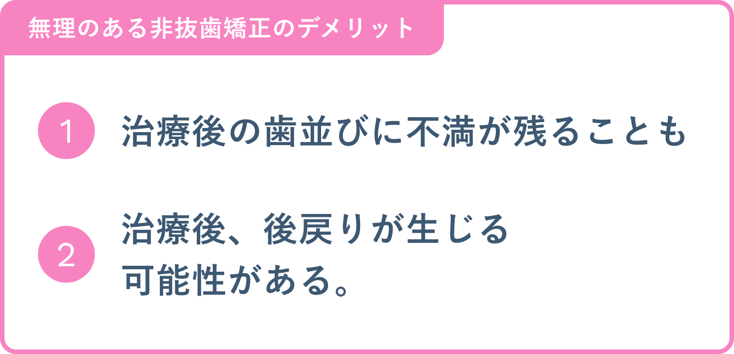 非抜歯矯正の問題点